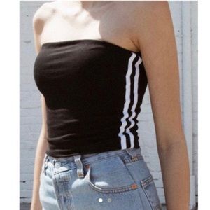 Black And White Striped Jenny Tube Top